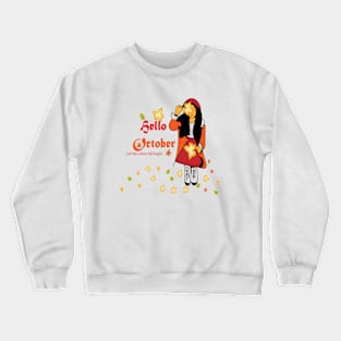 Hello October Let The Colors Fall Begin Crewneck Sweatshirt